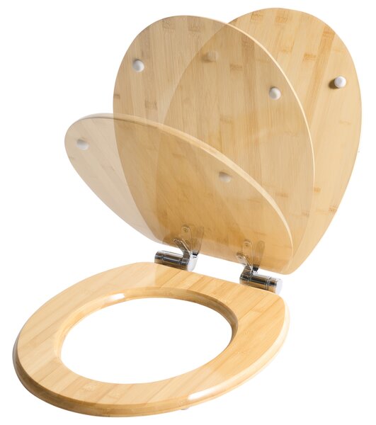 WC doska svetlohnedá bambus lesklý povrch 42 x 35 cm kúpeľňové doplnky tradičný škandinávsky štýl kúpeľňa toaleta
