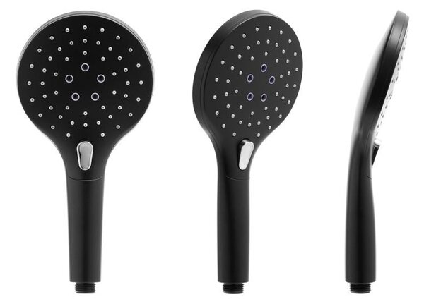 Erga Bergen Therm, sprchová súprava s termostatickou batériou a dažďovou hlavicou 25cm, čierna matná, ERG-YKA-BP.BERGEN-THERM-25-BLK