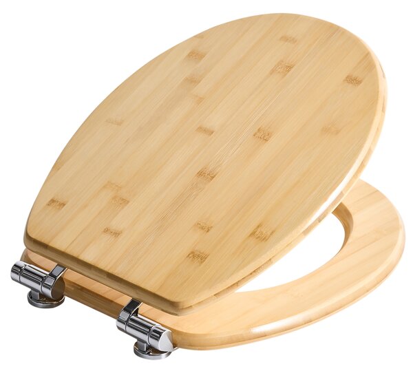 WC doska svetlohnedá bambus lesklý povrch 42 x 35 cm kúpeľňové doplnky tradičný škandinávsky štýl kúpeľňa toaleta