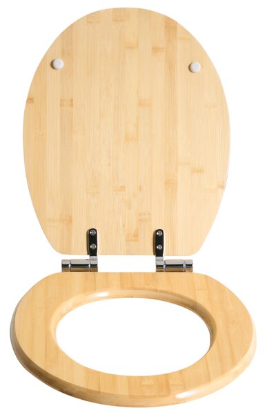 WC doska svetlohnedá bambus lesklý povrch 42 x 35 cm kúpeľňové doplnky tradičný škandinávsky štýl kúpeľňa toaleta