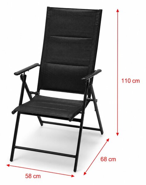 Set 4 ks záhradných polohovacích stoličiek AVENBERG TONY