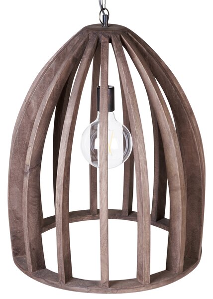 Závesná lampa tmavohnedá mangové drevo prírodné drevené tienidlo stropné svietidlo boho štýl ručne vyrobené bytové doplnky