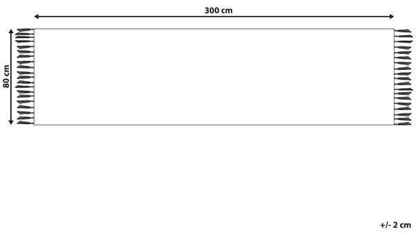 Kelímový koberec viacfarebný bavlna 80 x 300 cm ručne tkaný obojstranný geometrický vzor so strapcami tradičný boho štýl