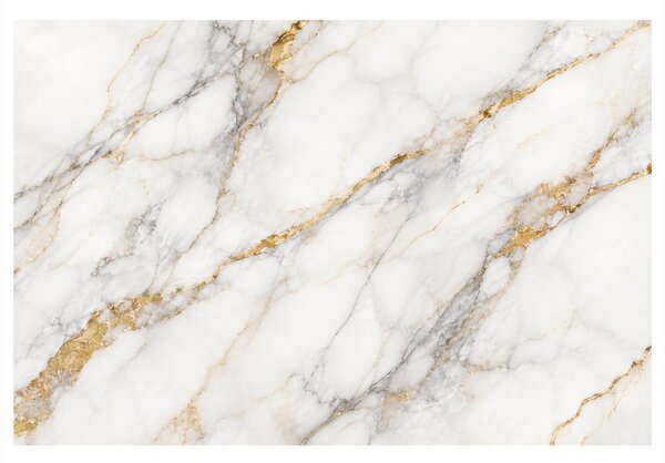 Obraz biely mramor so zlatom