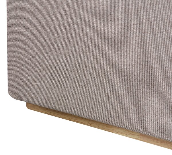 Posteľ s úložným priestorom sivobéžová látkové čalúnenie polyester 180 x 200 cm s čelom moderný štýl spálňa
