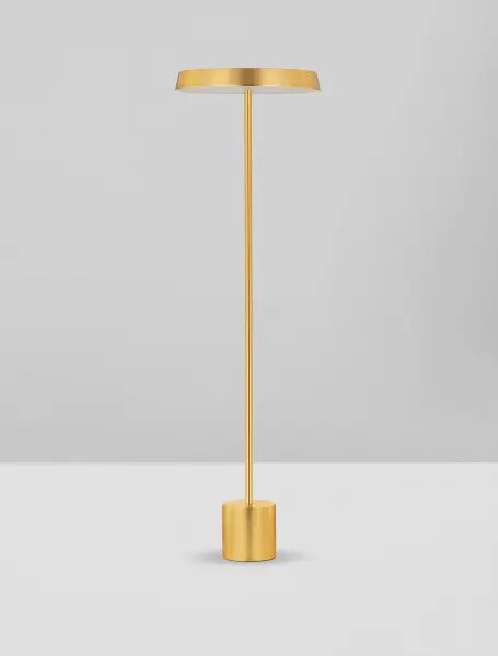 LED zlato-čierna stojaca lampa Vetro