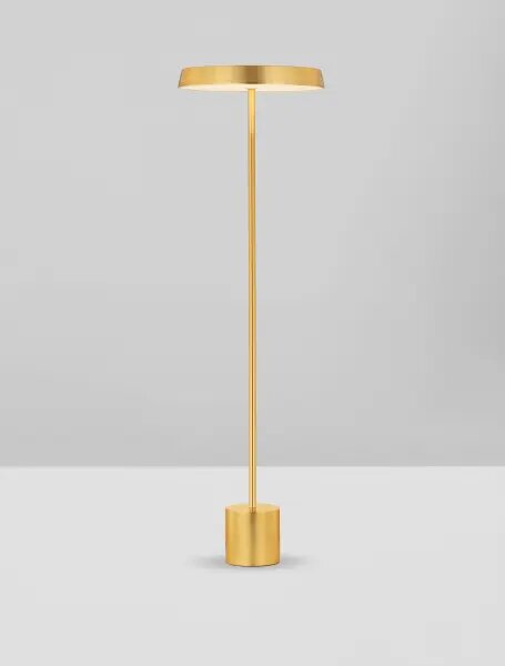 LED zlato-čierna stojaca lampa Vetro