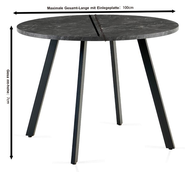 JEDÁLENSKÝ STÔL, čierna, 100/100/76 cm B&B Italia - Stoly, Online Only