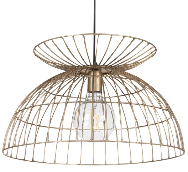 Závesná lampa mosadzná farba kovové železné otvorené tienidlo moderný dizajn