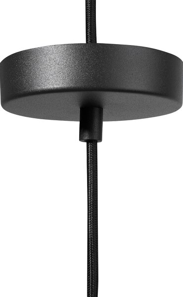 Závesná lampa matná čierna polkruhové tienidlo na 1 žiarovku industriálne moderné svietidlo