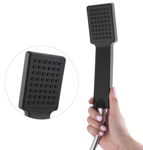 Erga Afeo, 3-otvorová vaňová batéria, čierna matná, ERG-YKA-BW.AFEO-BLK