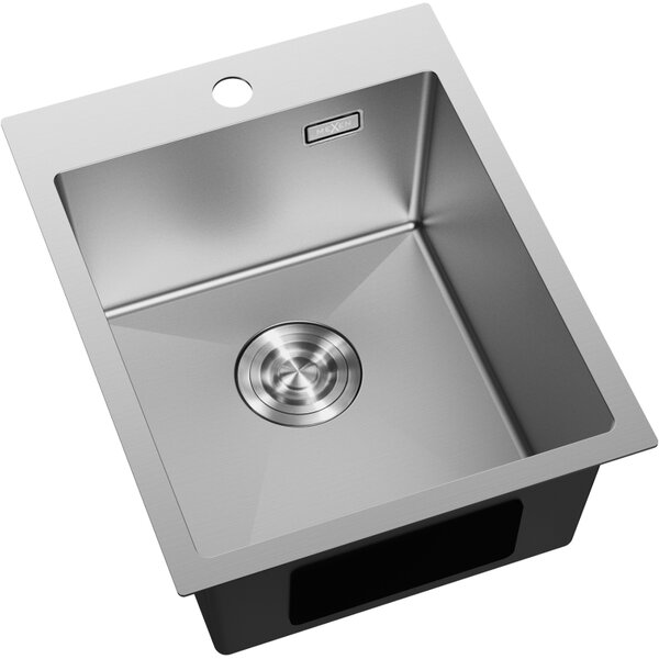 Mexen Solix, 1-komorový nerezový drez 400 x 500 mm, brúsená oceľ, 6406401000-01