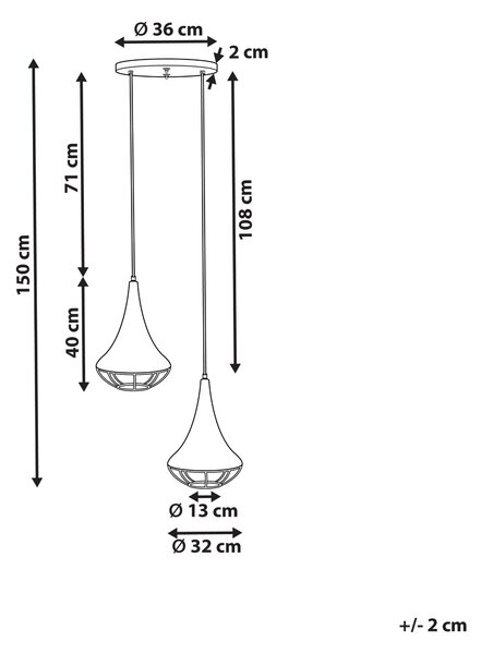 Závesná lampa čierna mosadzná prírodné drevené tienidlo boho štýl ručne vyrobené bytové doplnky