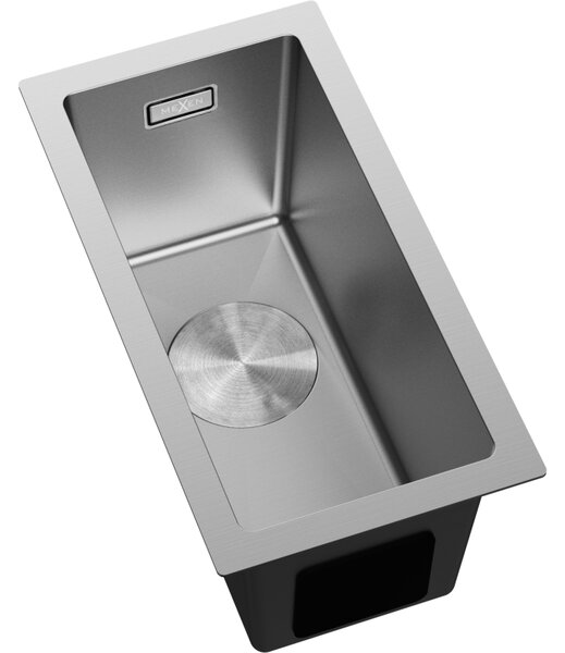 Mexen Trixo, 1-komorový nerezový drez 230 x 440 mm, brúsená oceľ, 6411221000-01