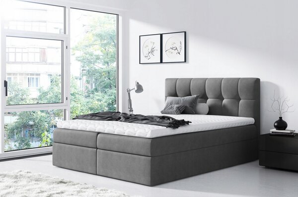 Jednoduchá posteľ Rex 140x200, šedá