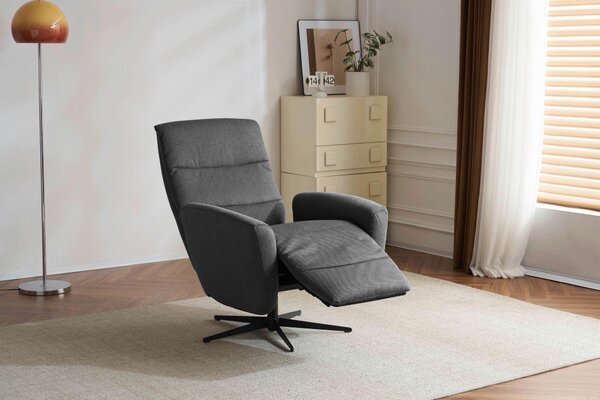 RELAXAČNÉ KRESLO, textil, tmavosivá Livetastic - Online Only obývacie izby, Online Only