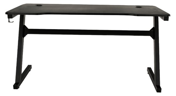 KONDELA Herný stôl/počítačový stôl, čierna/červená, MACKENZIE 140cm