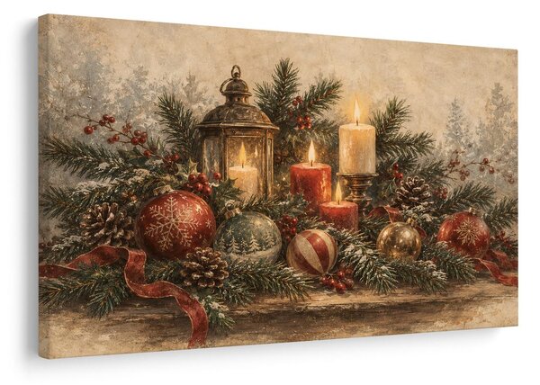 Obraz adventné zátišie so sviečkami