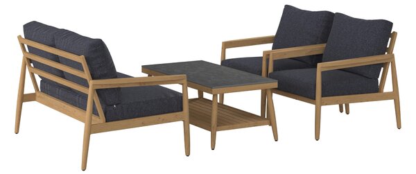 TERASOVÁ SEDACIA SÚPRAVA 4-dielne, kov, textil, kameň Ambia Garden - Online Only záhrada, Online Only