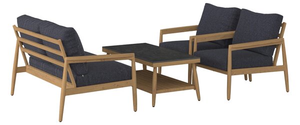 TERASOVÁ SEDACIA SÚPRAVA 4-dielne, kov, textil, kameň Ambia Garden - Online Only záhrada, Online Only