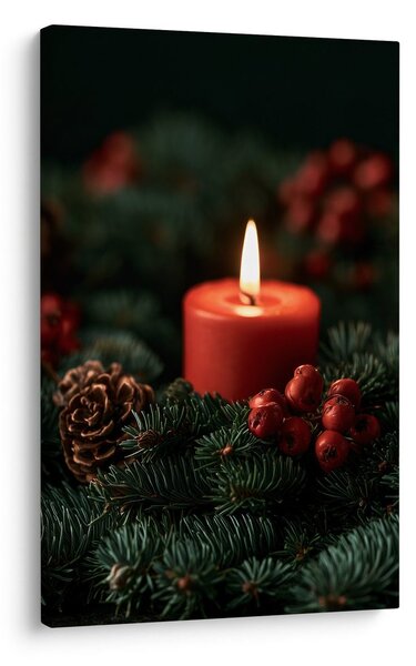 Obraz adventné svetlo medzi šiškami
