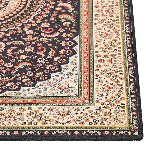 Koberec behúň viacfarebný polyester 80 x 240 cm orientálny vzor protišmykový vintage moderný štýl predsieň