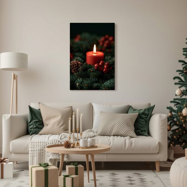Obraz adventné svetlo medzi šiškami