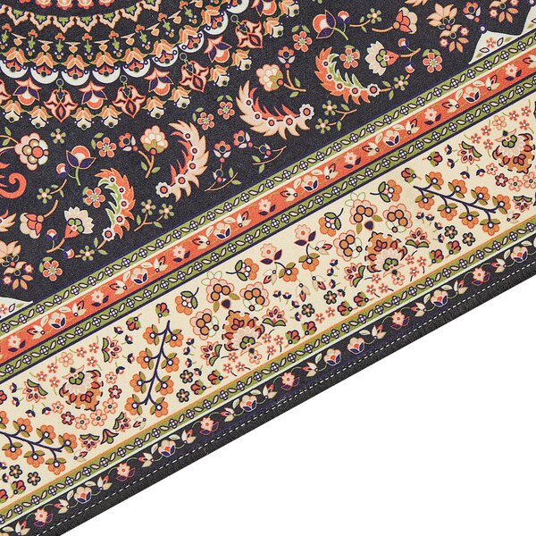 Koberec behúň viacfarebný polyester 80 x 240 cm orientálny vzor protišmykový vintage moderný štýl predsieň