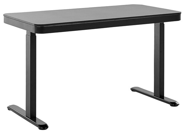Písací stôl čierny oceľový rám s práškovým nástrekom 120 x 60 cm elektrické nastavenie výšky