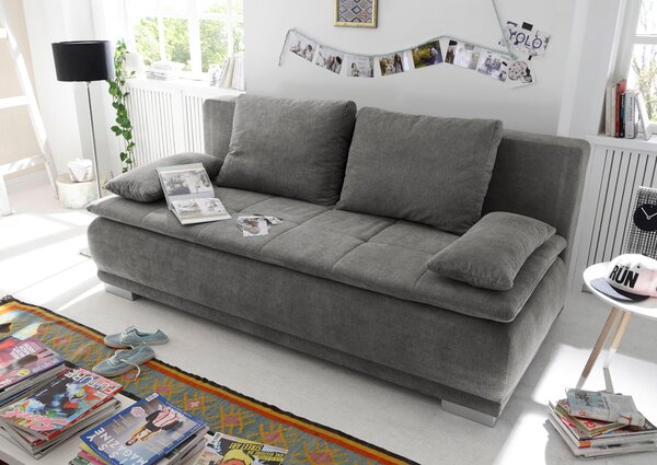 ROZKLADACIA POHOVKA, textil, kompozitné drevo, sivá MID.YOU - Sedačky, Online Only