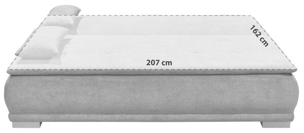 ROZKLADACIA POHOVKA, textil, strieborná MID.YOU - Sedačky, Online Only