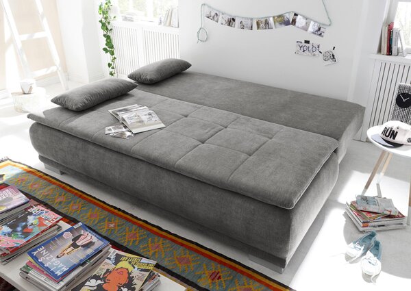 ROZKLADACIA POHOVKA, textil, kompozitné drevo, sivá MID.YOU - Sedačky, Online Only