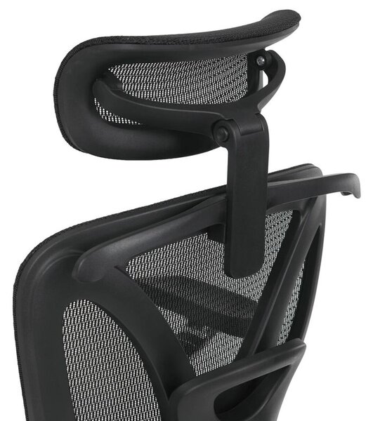KA-B2363 BK, Ergonomická kancelárska stolička, čierna, sieťované operadlo a 5D podrúčky