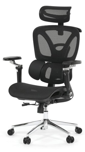 KA-B2363 BK, Ergonomická kancelárska stolička, čierna, sieťované operadlo a 5D podrúčky