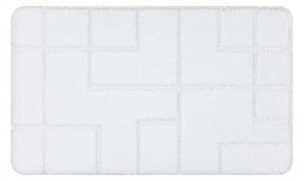 Kúpeľňový koberček SUPREME LINES línie, biely