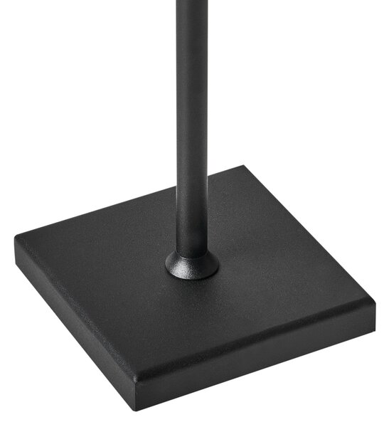 Stolná lampa čierna železo hliník s dotykovým vypínačom nabíjanie cez USB kábel bezdrôtová moderný štýl interiér exteriér