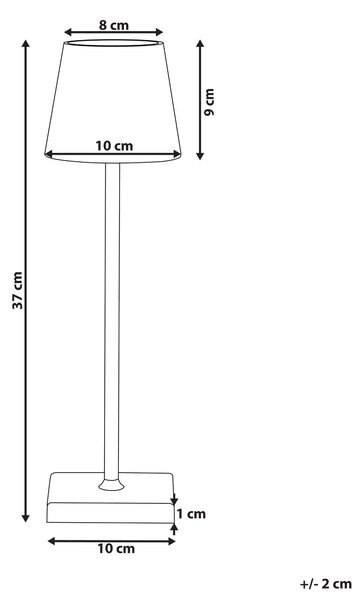 Stolná lampa biela železo hliník s dotykovým vypínačom nabíjanie cez USB kábel bezdrôtová moderný štýl interiér exteriér
