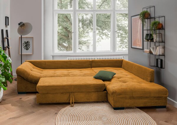 ROHOVÁ SEDAČKA, textil, koňaková P & B - Sedačky, Online Only