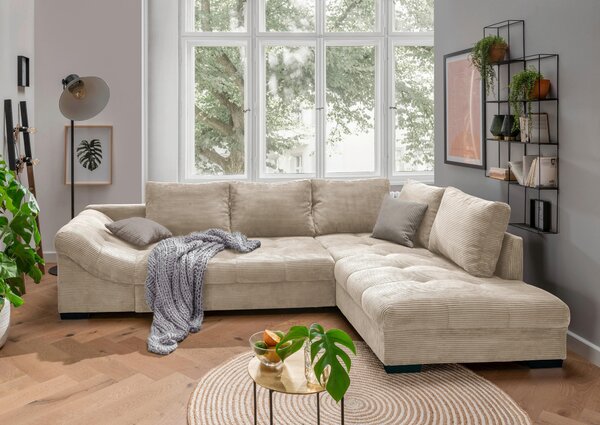 ROHOVÁ SEDAČKA, textil, béžová P & B - Sedačky, Online Only