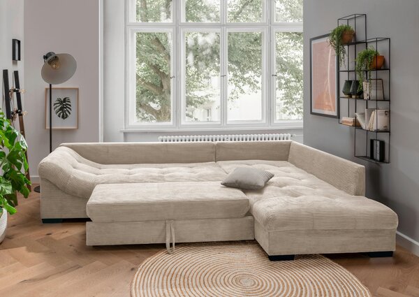 ROHOVÁ SEDAČKA, textil, béžová P & B - Sedačky, Online Only