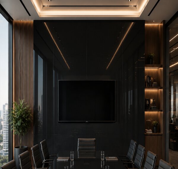 Manufakturaplyt Flexi panel Čierny – lesklý, 280 × 122 cm