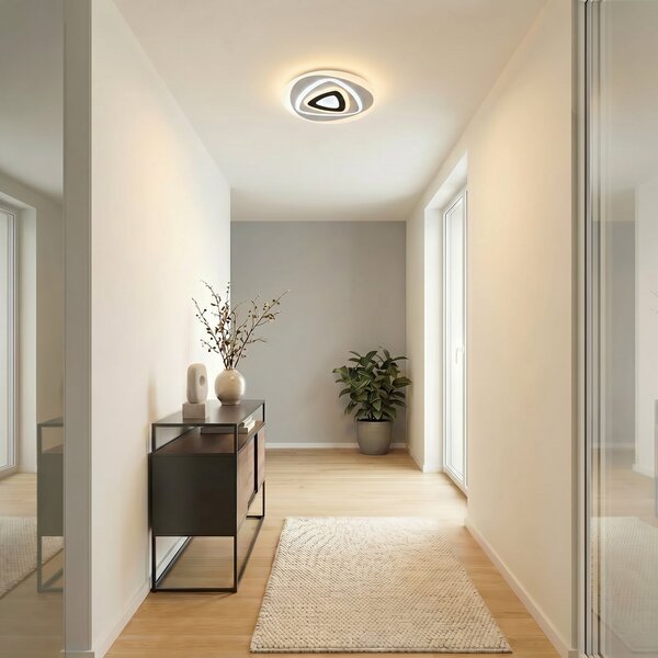 Stropné Lampa Lindby, Rebeka, stmievateľné, Biela, Jedáleň, Plast, Moderný