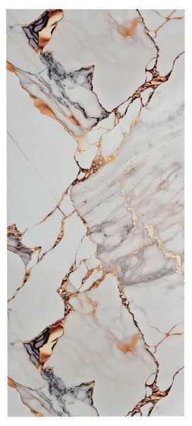 Manufakturaplyt Flexi panel Bielo-zlatý mramor – lesklý, 280 × 122 cm