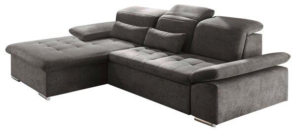 ROHOVÁ SEDAČKA, textil, kompozitné drevo, tmavosivá MID.YOU - Sedačky, Online Only