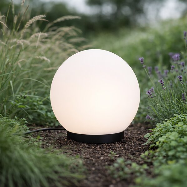 Moderná vonkajšia lampa 12V biela 20 cm vrátane LED IP65 - Voltaire Luno