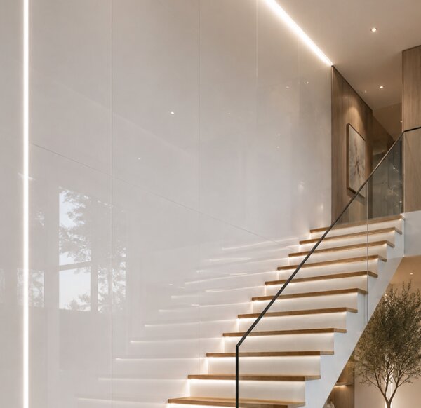 Manufakturaplyt Flexi panel Biely – lesklý, 280 × 122 cm