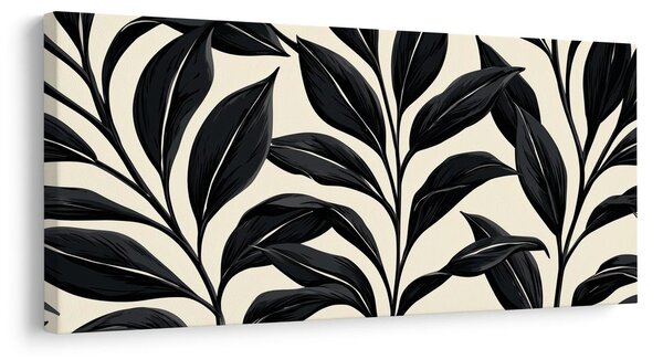 Obraz minimalistické botanické listy v kontraste