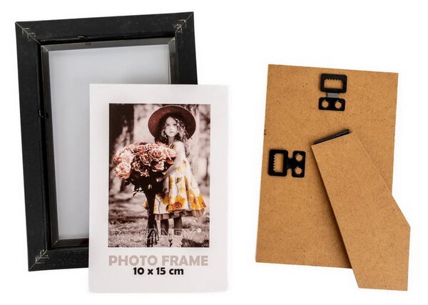 FANDY Drevený fotorámik Bevel 10x15 5 čierny