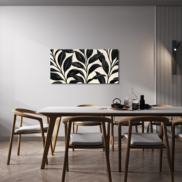Obraz minimalistické botanické listy v kontraste