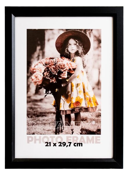 FANDY Drevený fotorámik Bevel 21x29,7 5 čierny